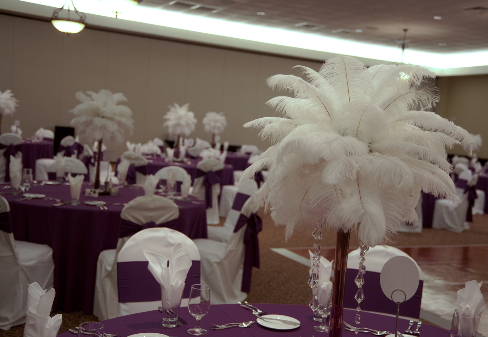 feather centerpieces