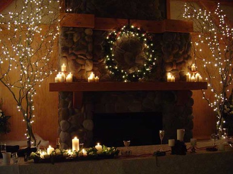 Christmas decor allows many options when used for a wedding