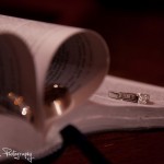 Wedding rings with Bible